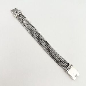 Vintage Silpada 925 Sterling Silver Chunky Five Strand Rows Byzantine Bracelet